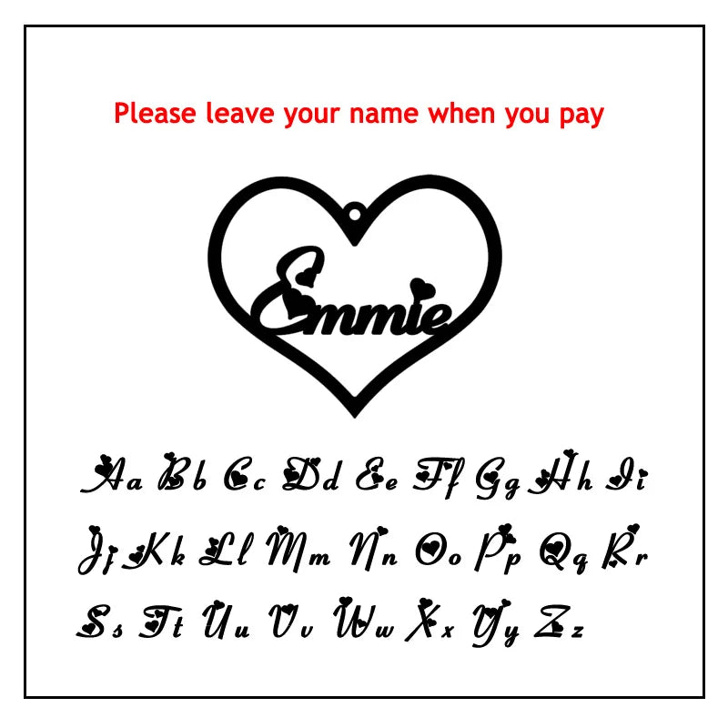 AURMONELLE Customized Stainless Steel Golden Name Necklace